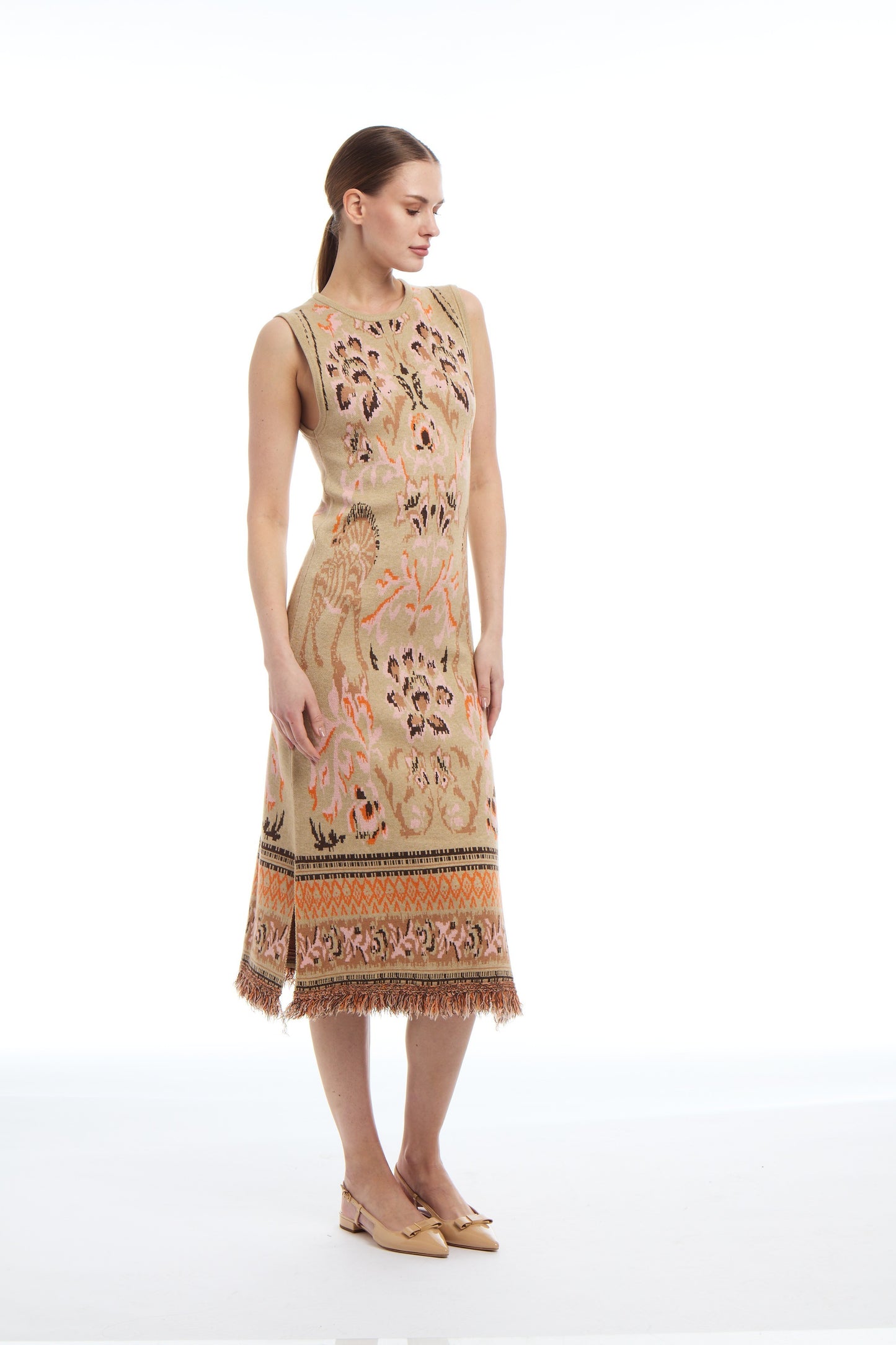 Camille Knit Jacquard Dress